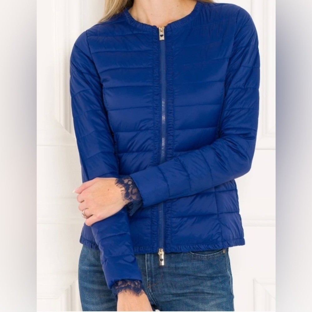 Twinset By Simona Barbieri Down Jacket Size S Blue Nwt